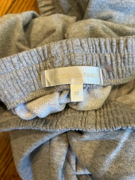 LOVE SHACK FANCY Gray Sweatpants with Pink Heart Accent / Size XS / - Picture 5 of 7